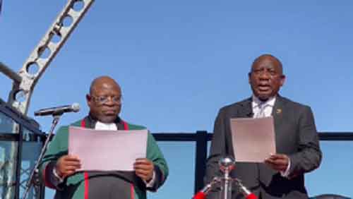 Cyril Ramaphosa takes oath of office for 2nd term as South Africa president