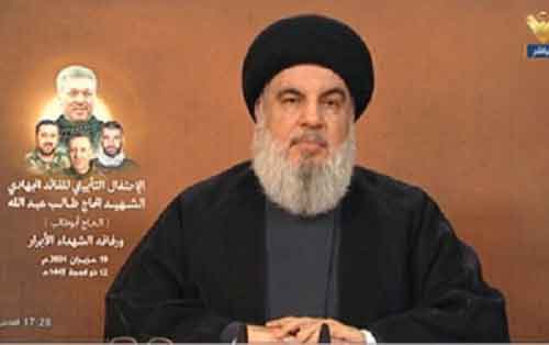 Hezbollah head says ‘fight without limitations’ in case of war with Israel
