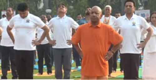 Yogi Adityanath leads Yoga Day celebrations in Lucknow