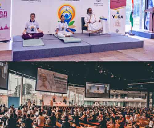 Sri Sri Ravi Shankar leads Yoga Day celebrations at UN in Geneva