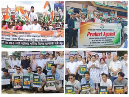 Congress stages protests in several NE states against NEET and UGC-NET exams ‘irregularities’