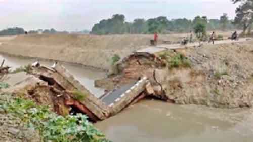 Bridge over Gandak canal collapses in Bihar’s Siwan
