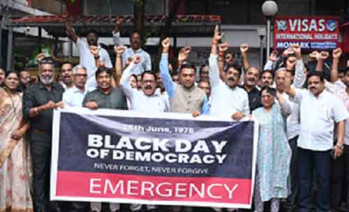 Goa BJP observes ‘black day’ to mark 50 years of Emergency