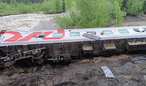Passenger train derailment in Russia leaves 70 injured