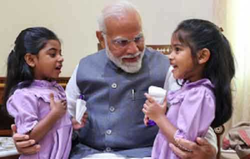 PM Modi hugs, showers praise on two ‘special guests’ in Parliament