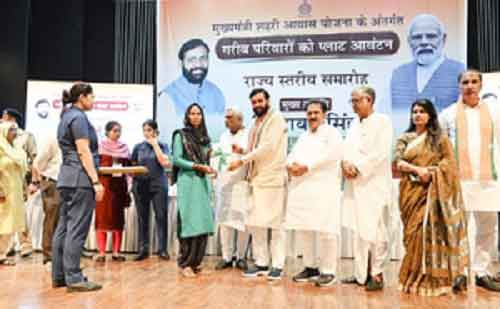 Haryana CM hands over plot allotment letters to 15,250 beneficiaries