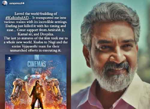 Rajamouli all praise for Prabhas-starrer ‘Kalki 2898 AD’: ‘Transported me into various realms’