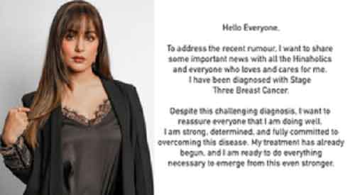 Hina Khan diagnosed with Stage 3 breast cancer; says ‘my treatment has already begun’