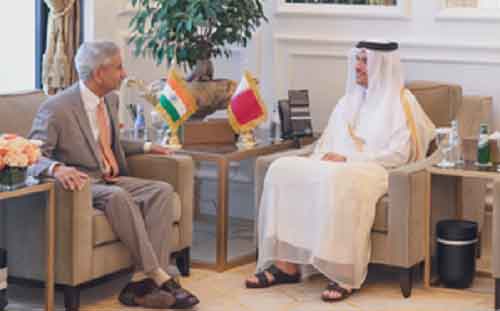 EAM Jaishankar holds talks with Qatar’s PM & Foreign Minister in Doha