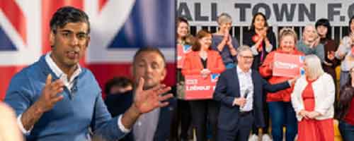 Will Sunak’s Conservatives buck UK poll predictions or Starmer’s Labour reprise 1997 landslide?