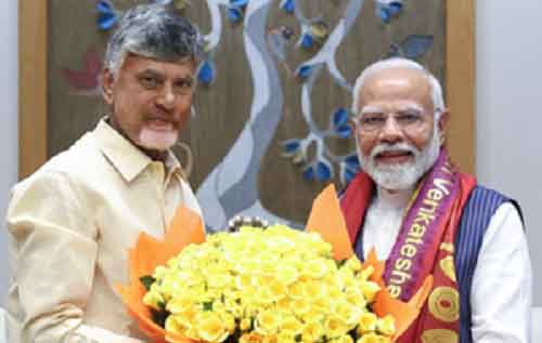 Andhra CM Naidu meets PM Modi, seeks financial assistance
