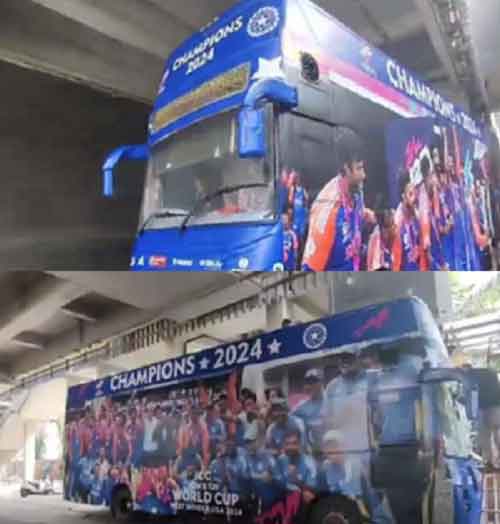 India’s victory parade bus awaits champions in Mumbai ahead of mega celebrations