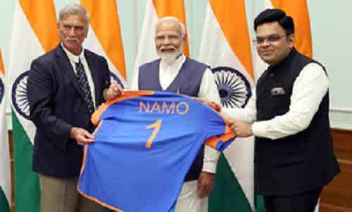 BCCI gifts special ‘NAMO’ India jersey to PM Modi