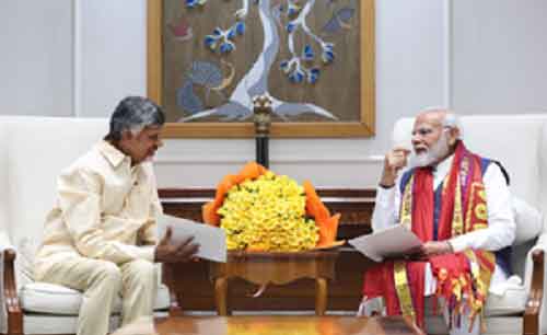 Chandrababu Naidu meets PM, seeks financial handholding amid ‘scarcity of resources’