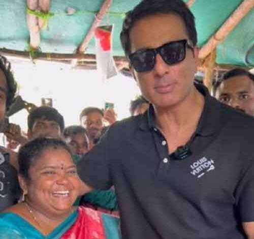 Sonu Sood meets viral Hyderabadi food stall owner Kumari Aunty