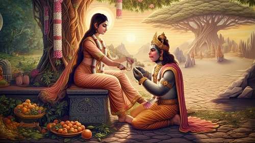 अशोक वाटिका में भगवान हनुमान और माता सीता: कर्तव्य, धर्म और नैतिक दृष्टिकोण