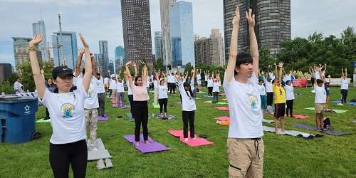 Chicago’s Navy Pier radiates serenity: 10th International Day of Yoga celebrated with unity and enthusiasm