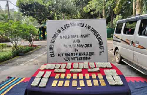 BSF, DRI seize 9.5 kg of gold worth Rs 6.9 crore in joint operation