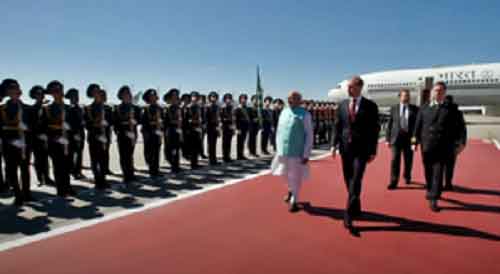 PM Modi arrives in Moscow, to meet Russian President in evening