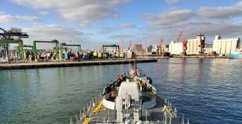 Indian Naval Ship Tabar arrives in Morocco