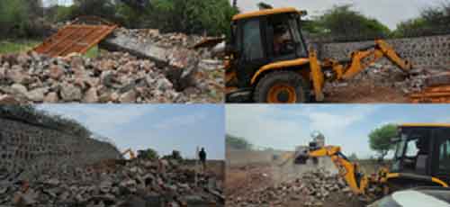 Gurugram: 12 illegal constructions in Raisina Hills razed
