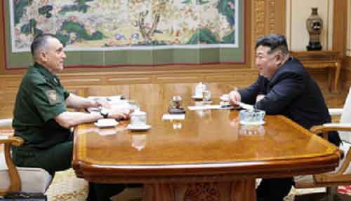 N. Korean leader discusses military ties with visiting Russian minister