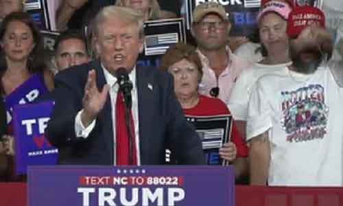Trump calls Harris ‘Left Lunatic’ at campaign rally