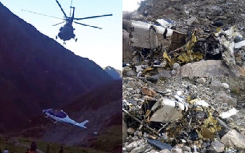 U’khand: Chopper airlifted by M-17 helicopter crashes in Rudraprayag, video emerges
