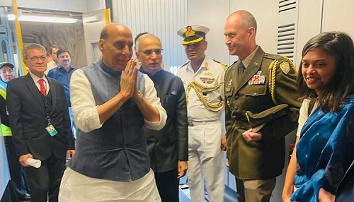 Defence Minister Rajnath Singh arrives in Washington to strengthen India-US ties