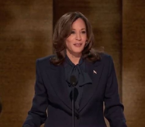 Pledging to be president who unites Americans, says Kamala Harris