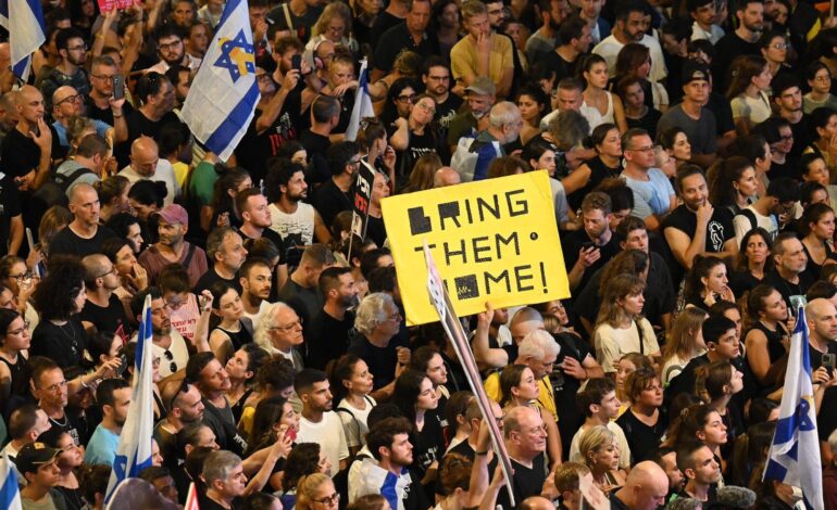 Protests across Israel intensify, putting pressure on Netanyahu to secure a hostage deal