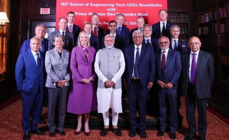 PM Modi interacts with Leading Tech CEOs, Showcases India’s Technological Advancements