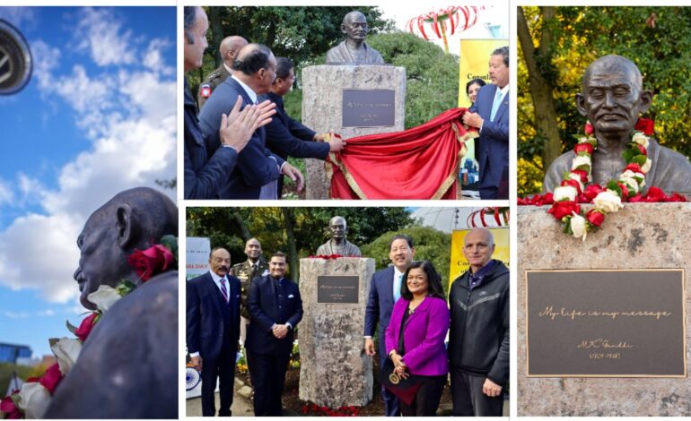 Mahatma Gandhi bust unveiled in Seattle, establishing October 2 as Mahatma Gandhi Day