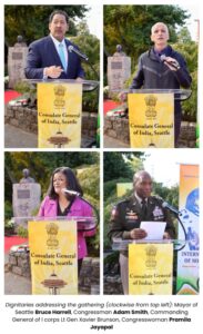 Mahatma Gandhi bust unveiled in Seattle, establishing October 2 as Mahatma Gandhi Day
