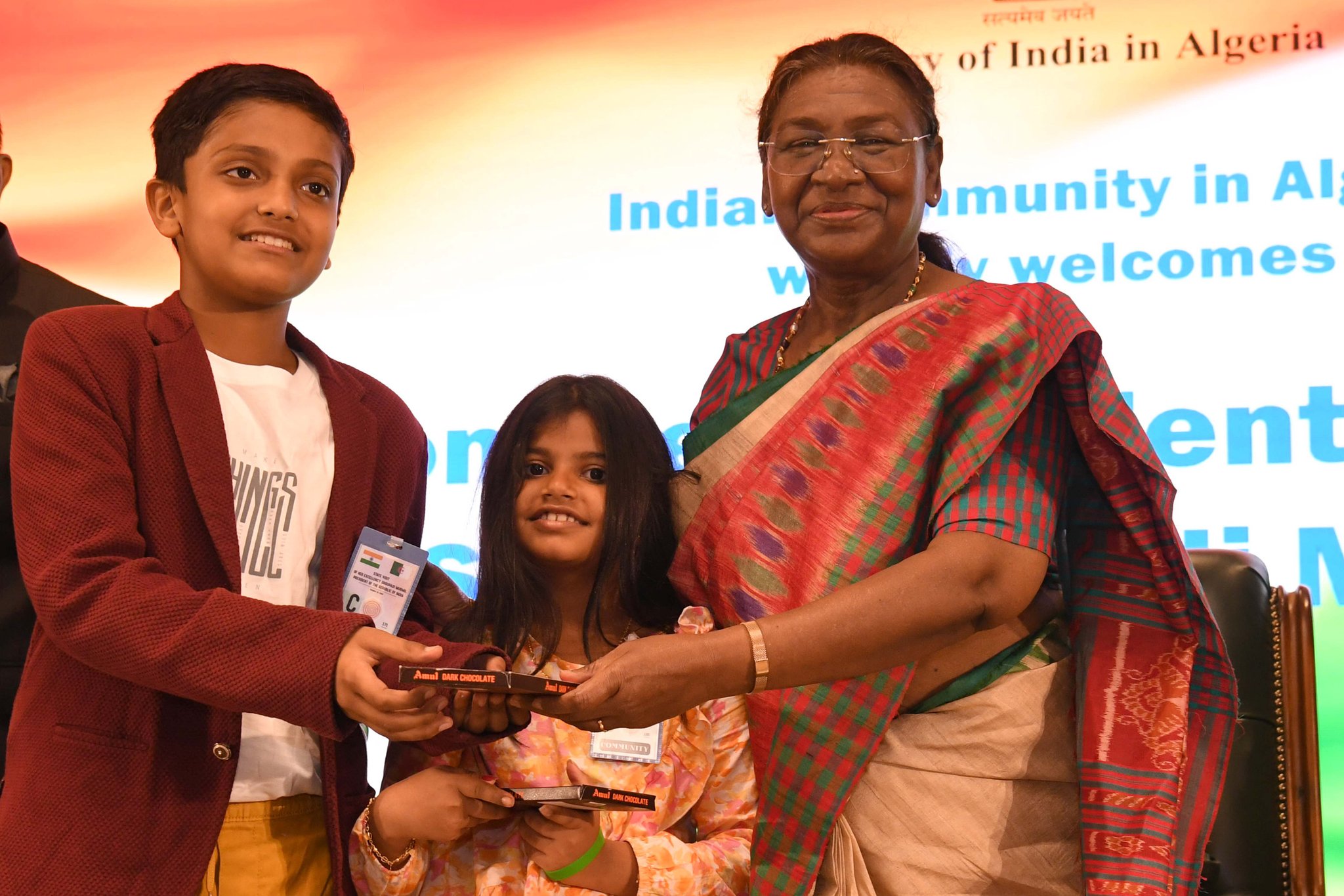 President Murmu Highlights Indian Community’s Role in Algeria During Historic Visit