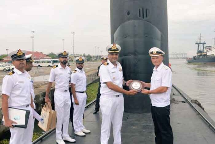 Russian Submarine Ufa Docks at Kochi Port, Welcomed by Indian Navy