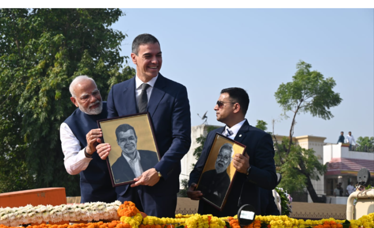 Spanish President Pedro Sanchez Arrives in Vadodara for Meeting with PM Modi