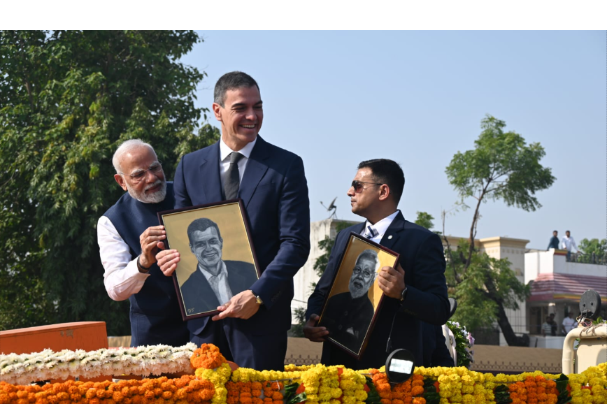 Spanish President Pedro Sanchez Arrives in Vadodara for Meeting with PM Modi