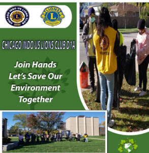 Chicago INDO-US Lions Club and Illinois youth unite for Environmental Awareness Drive
