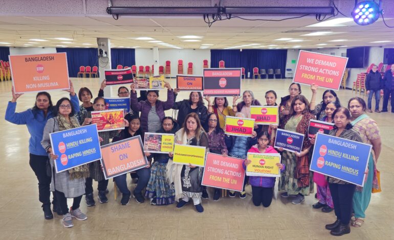 Hindu Americans hold peaceful protest in Chicago, demand action for persecuted community in Bangladesh