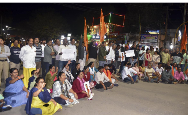 BJP Chikkamagaluru president, party workers protesting CT Ravi’s arrest booked