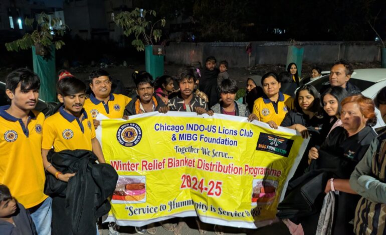 Chicago INDO US Lions Club and MIBG Foundation collaborate to provide warmth across India this winter