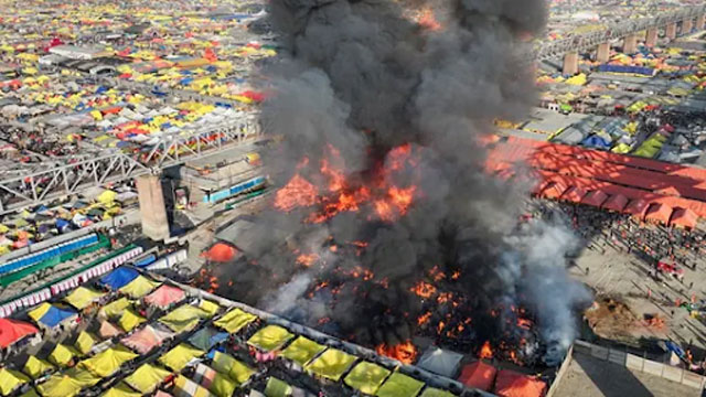 Gas cylinder blast causes fire at Mahakumbh Mela venue; no casualties