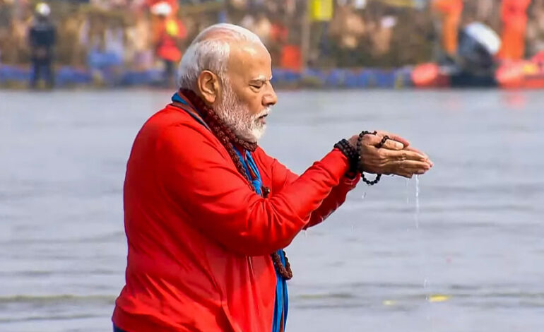 Maha Kumbh: PM Modi takes holy dip at Sangam