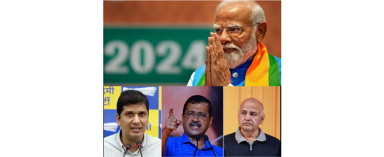 BJP’s Delhi domination: AAP routed as Kejriwal, Sisodia, Jain, Bhardwaj fall