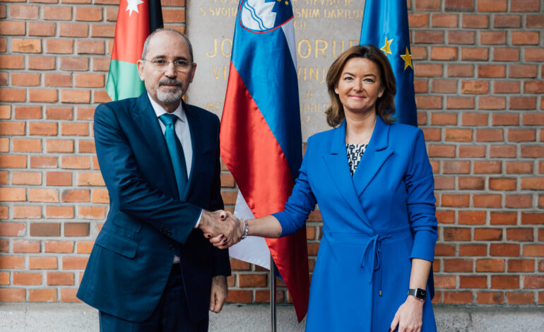 Jordan and Slovenia call for solidifying Gaza ceasefire and boosting humanitarian aid