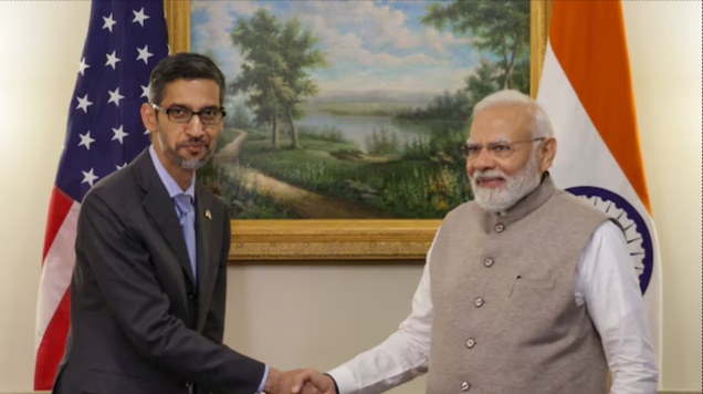 Google CEO Sundar Pichai ‘Delighted’ to Meet PM Modi, Discusses AI Opportunities for India