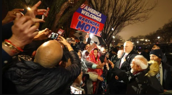 PM Modi welcomed in Washington ahead of Trump meeting