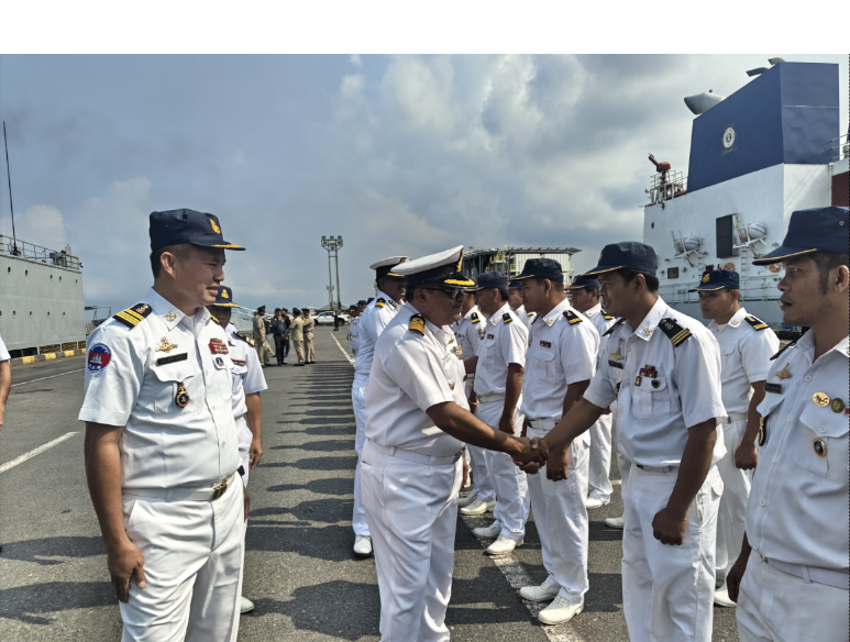 Indian Navy training ships conduct professional exchanges in Cambodia