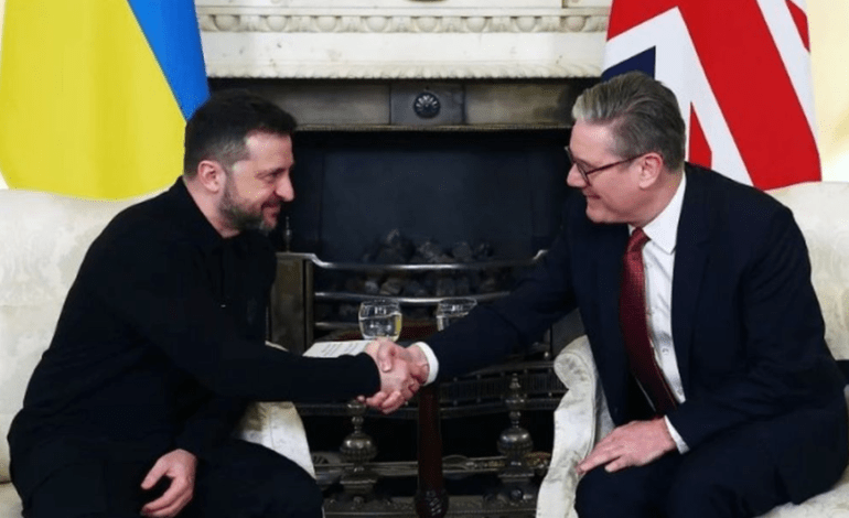 Western leaders meet in London to push for Ukraine peace plan
